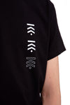 Black tripple logo t-shirt