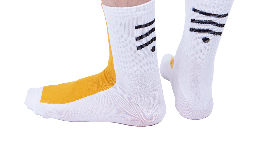 Yellow stripe socks – www.